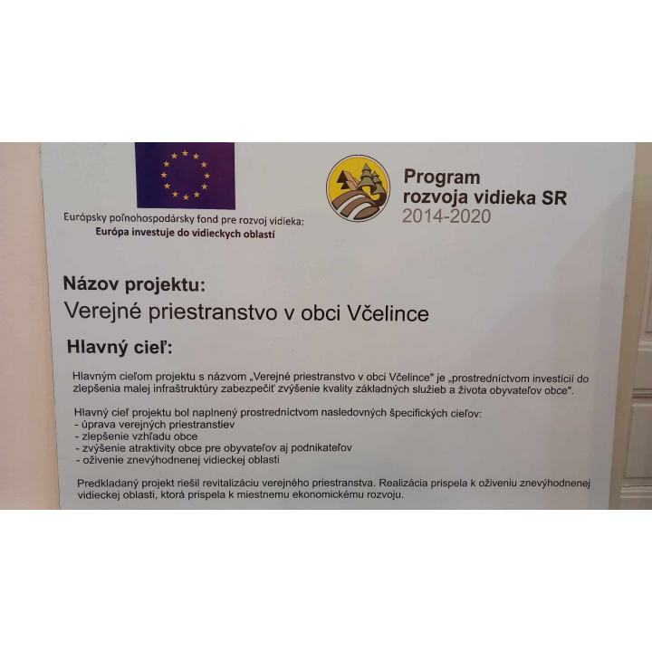 Menšia fotka pre článok Publicita projektu Verejné priestranstvo v obci Včelince